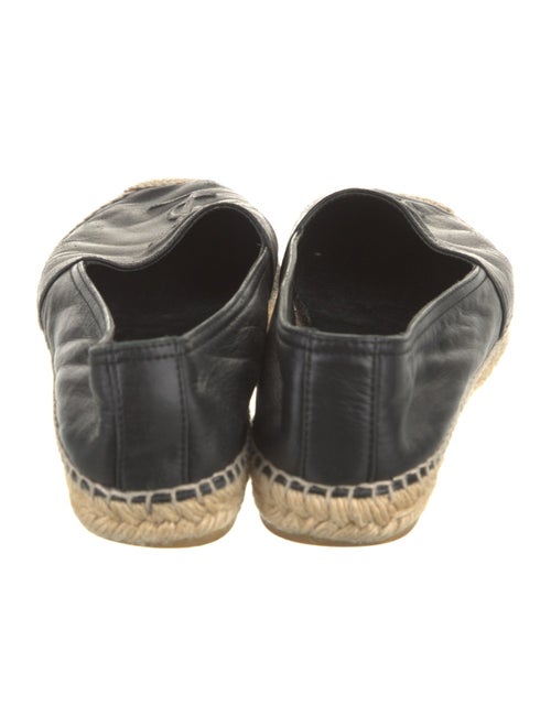 Saint Laurent Leather Whipstitch Trim Espadrilles