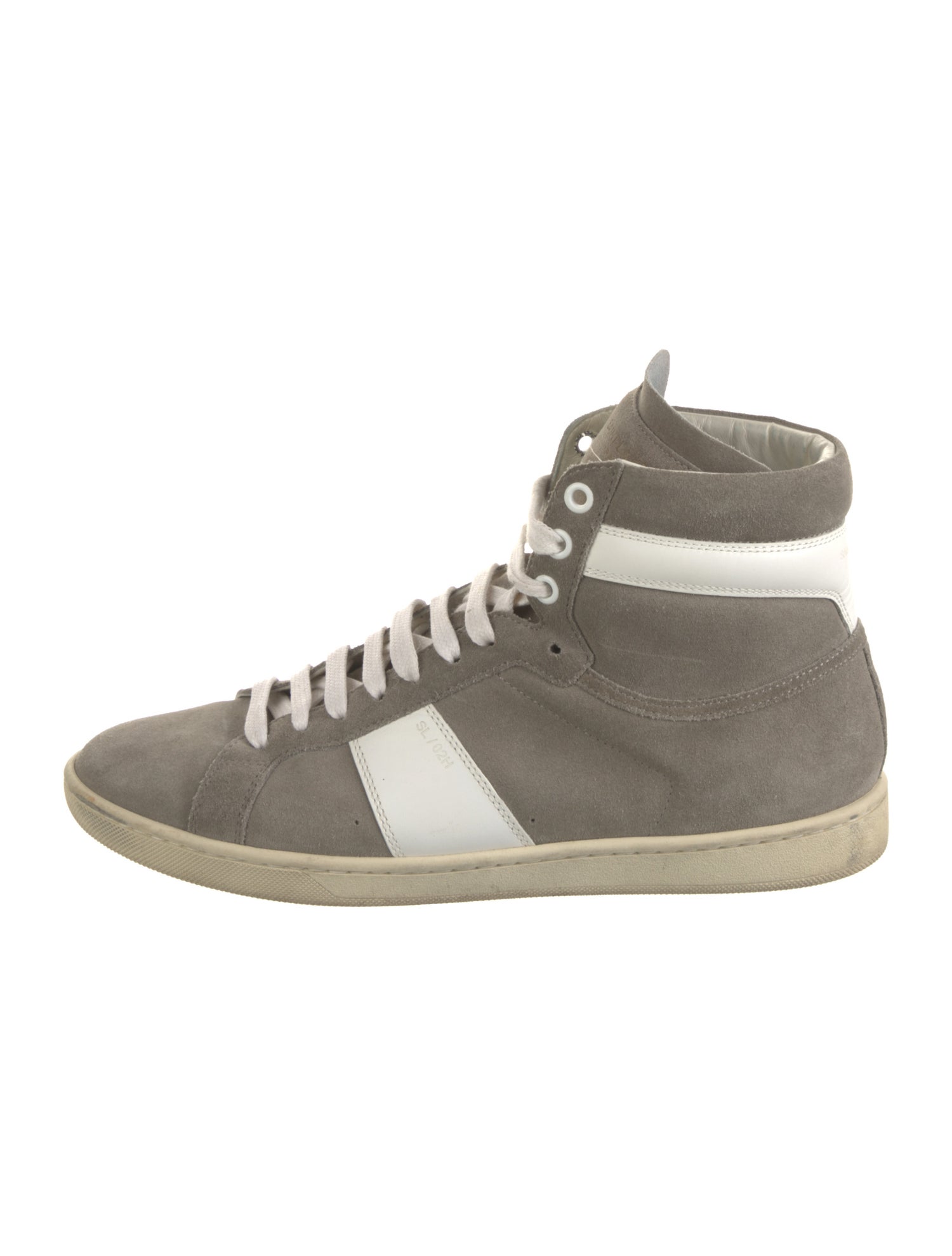 Saint Laurent Suede Colorblock Pattern Sneakers