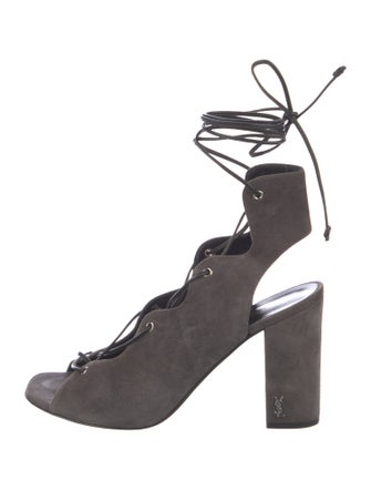Saint Laurent Suede Gladiator Sandals
