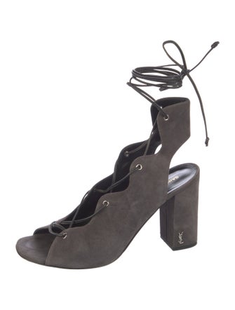 Saint Laurent Suede Gladiator Sandals