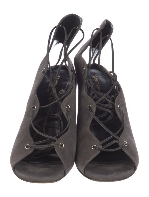 Saint Laurent Suede Gladiator Sandals