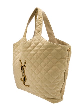 Saint Laurent Quilted Monogram Carré-Quilt Matelassé ICare w/ Pouch Maxi 2023