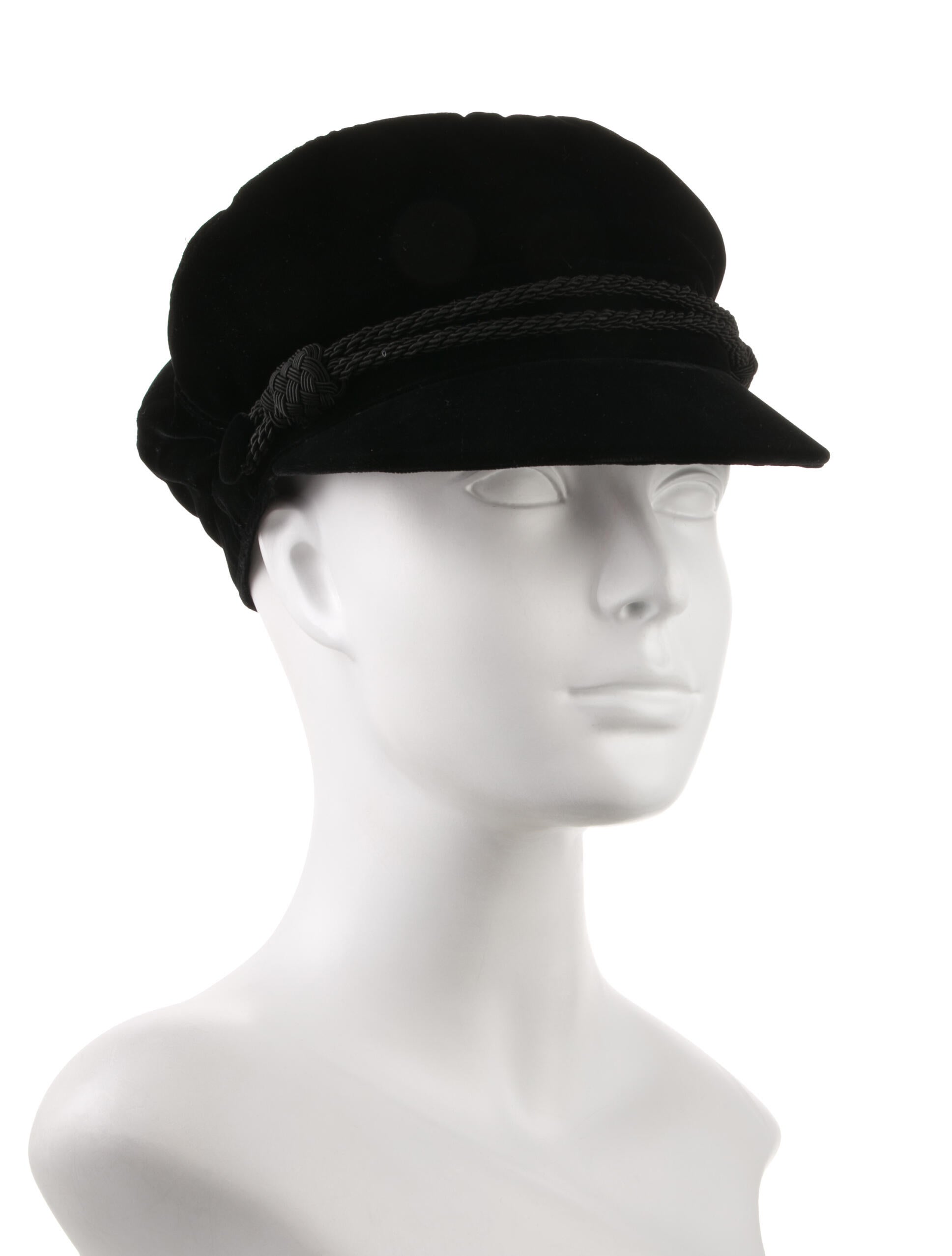 Saint Laurent Viscose Blend Newsboy Hat