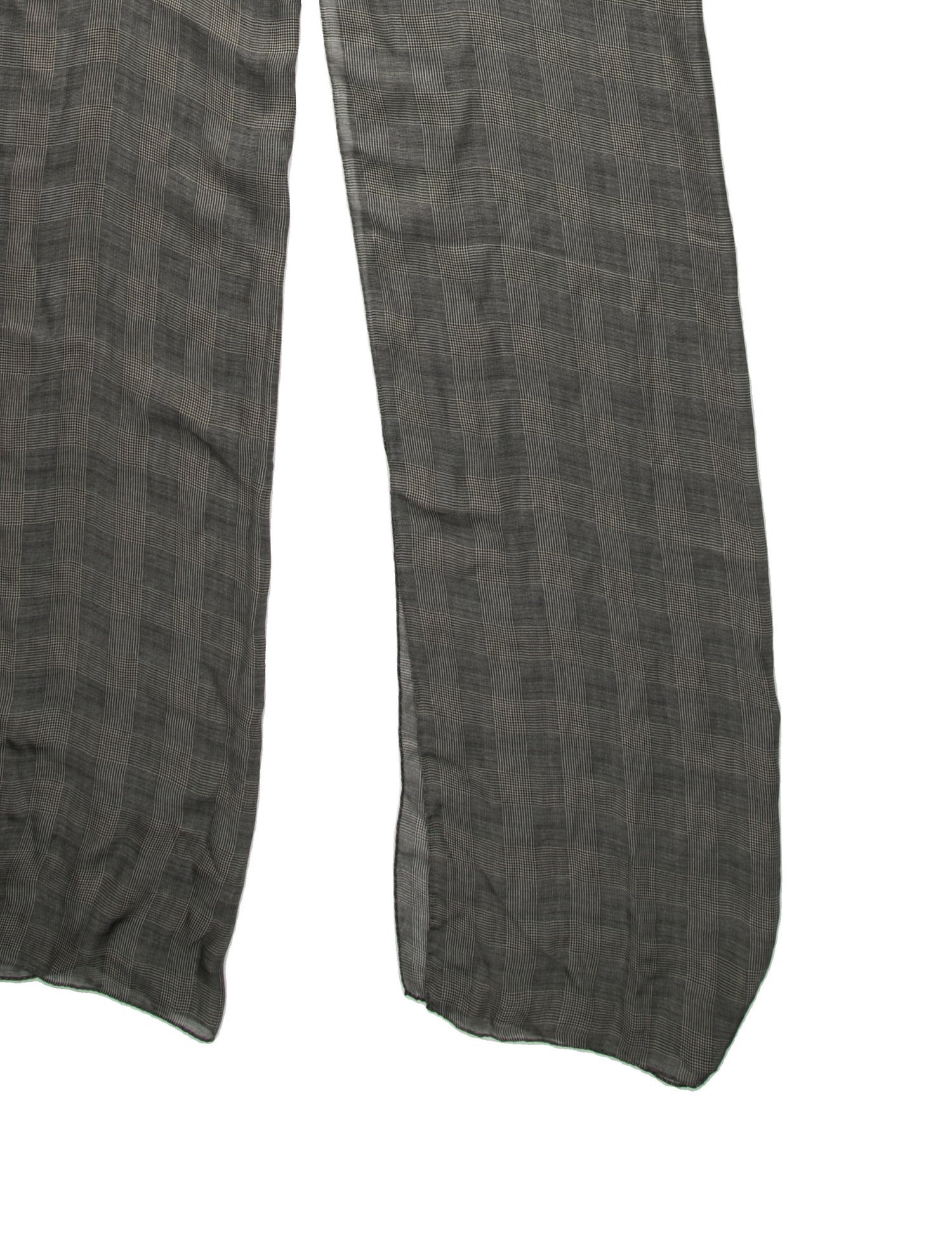 Saint Laurent Silk Plaid Print Scarf w/ Tags