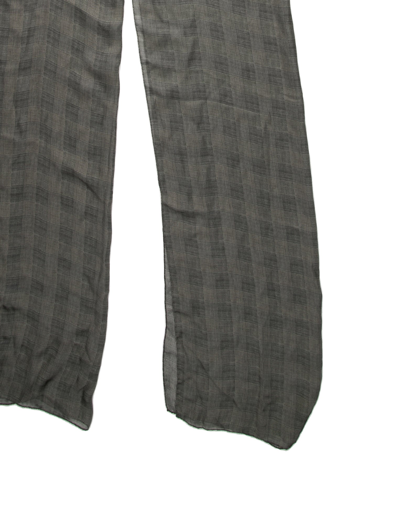 Saint Laurent Silk Plaid Print Scarf w/ Tags