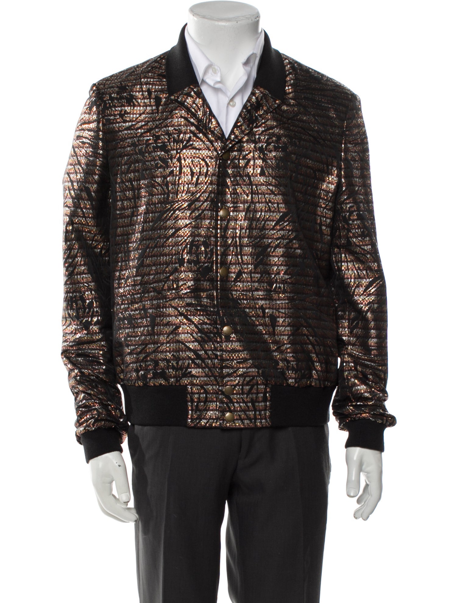 Saint Laurent 2018 Printed Moto Jacket