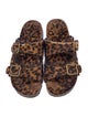 Saint Laurent Ponyhair Animal Print Slides