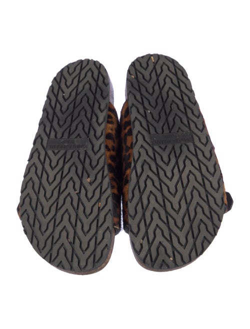 Saint Laurent Ponyhair Animal Print Slides
