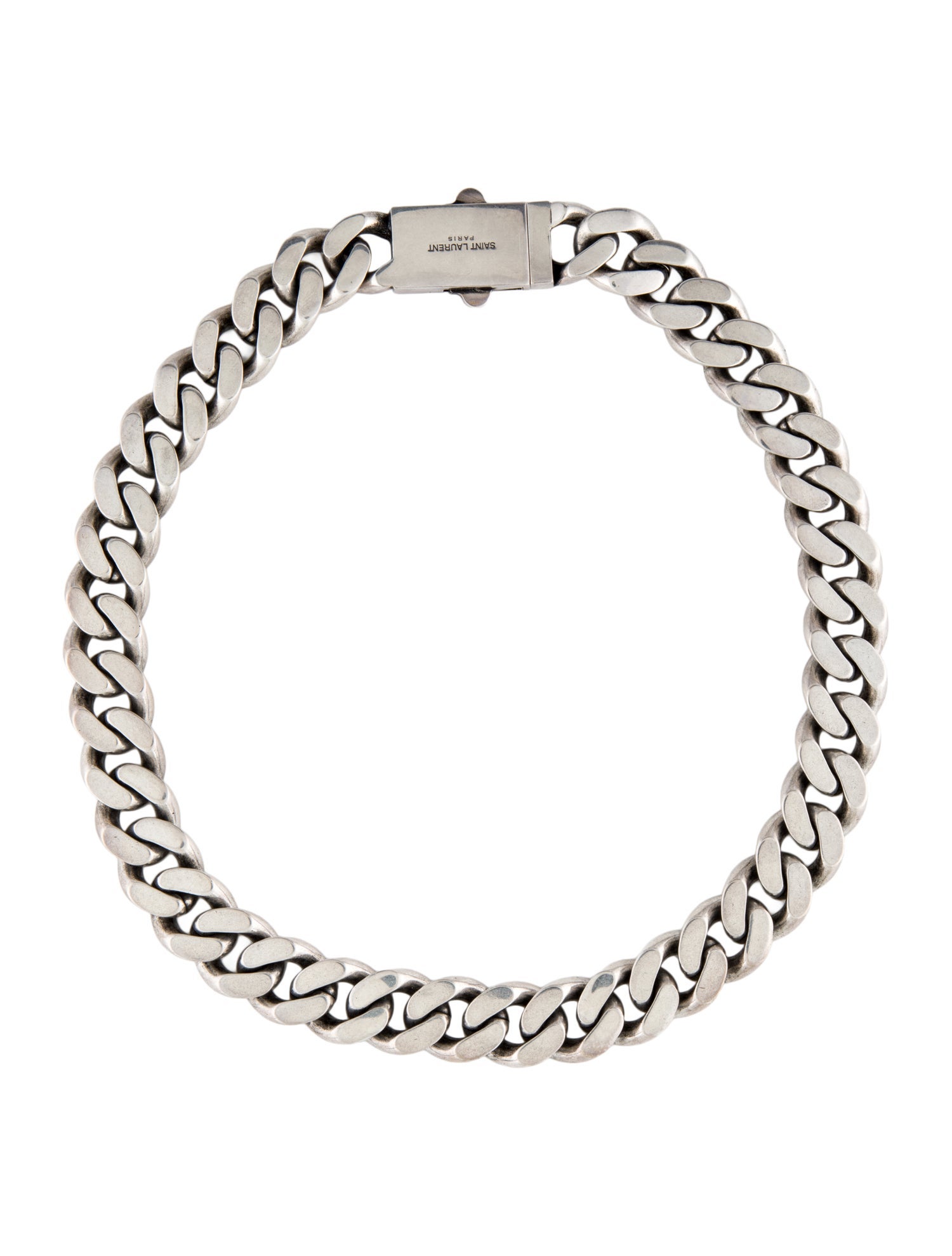 Saint Laurent Thick Curb Chain Collar Necklace