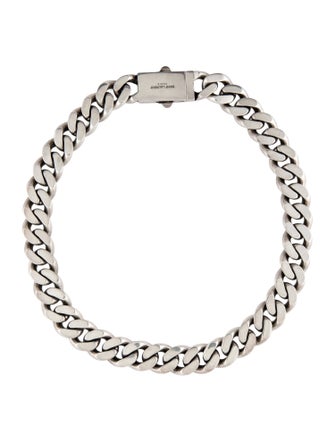 Saint Laurent Thick Curb Chain Collar Necklace