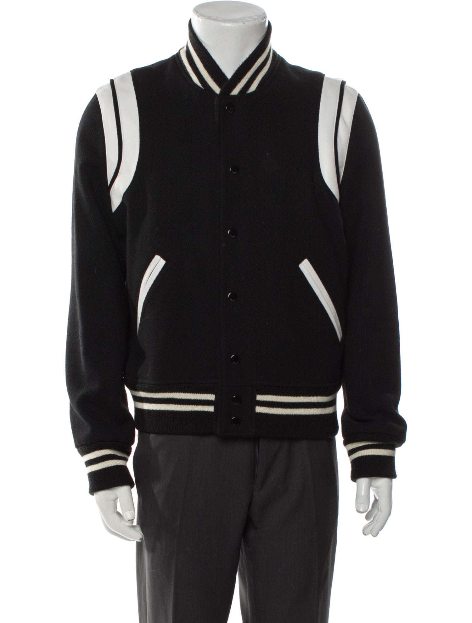 Saint Laurent 2017 Virgin Wool Varsity Jacket