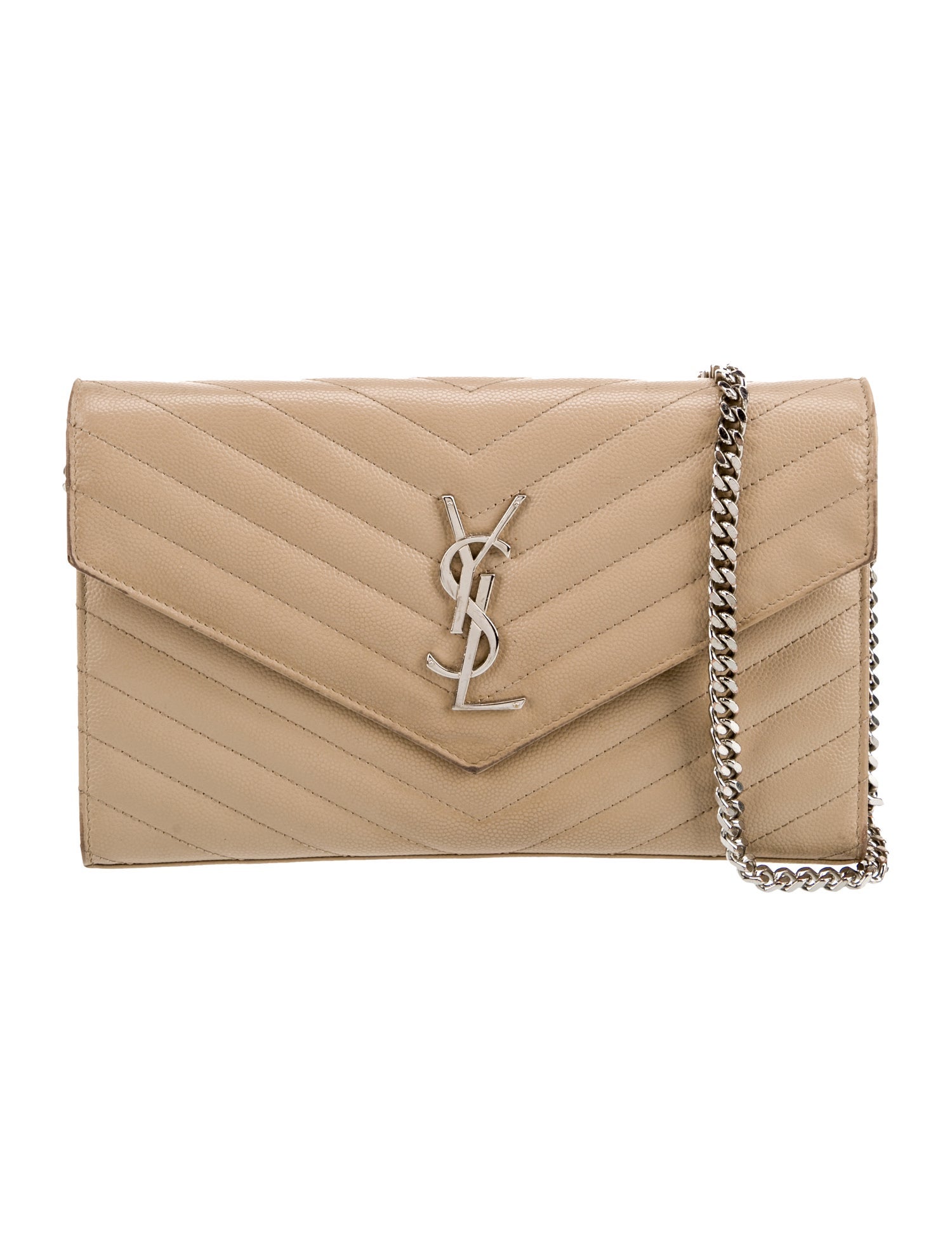 Saint Laurent Leather Wallet on a Chain