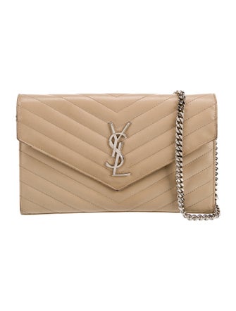 Saint Laurent Leather Wallet on a Chain