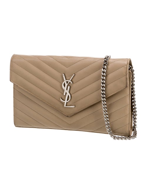 Saint Laurent Leather Wallet on a Chain