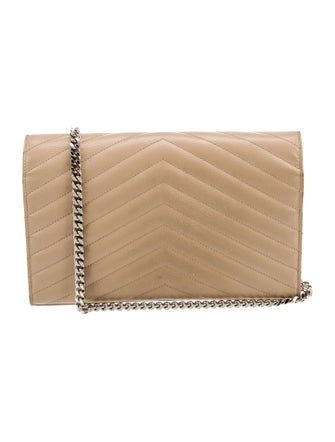 Saint Laurent Leather Wallet on a Chain