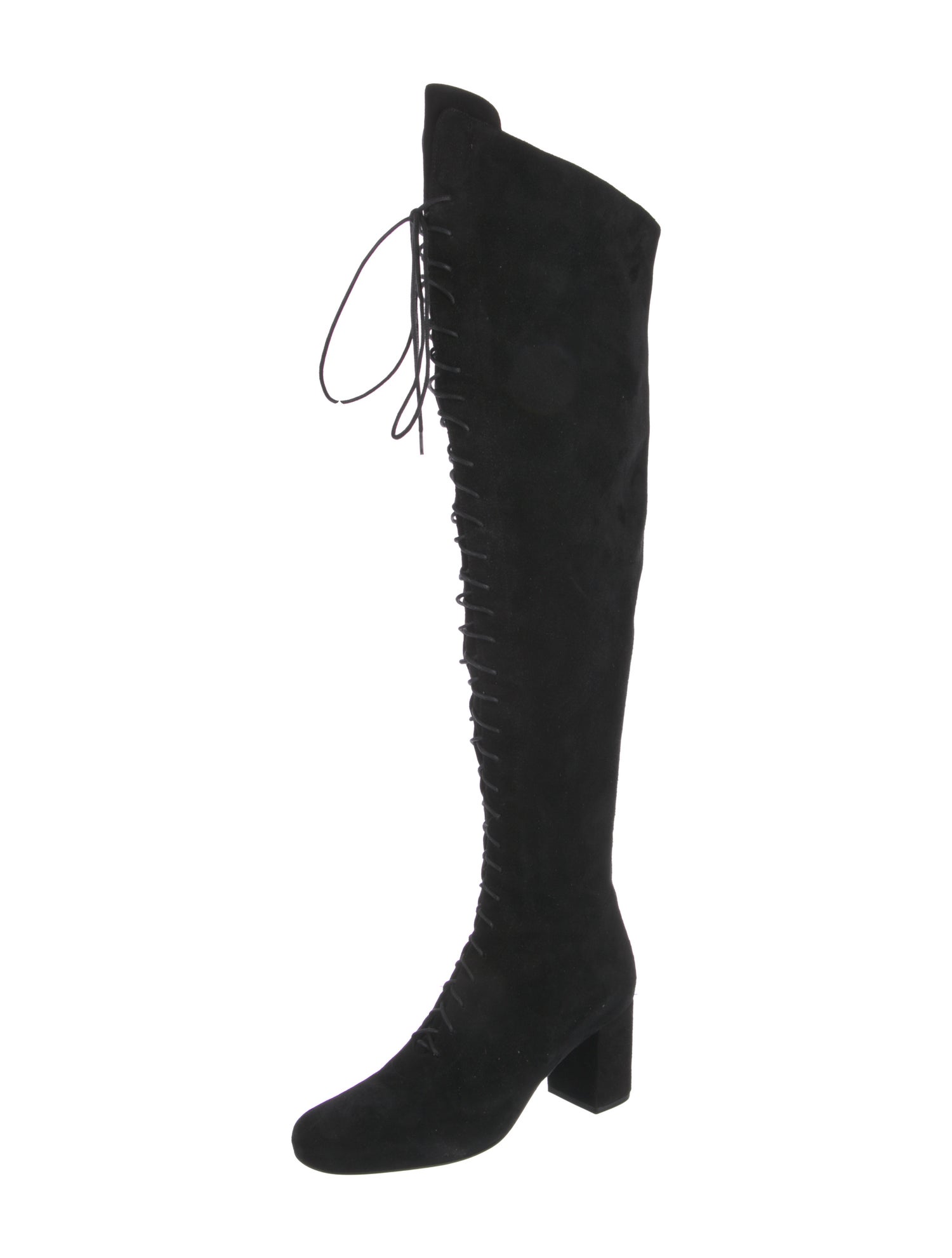 Saint Laurent Suede Lace-Up Boots