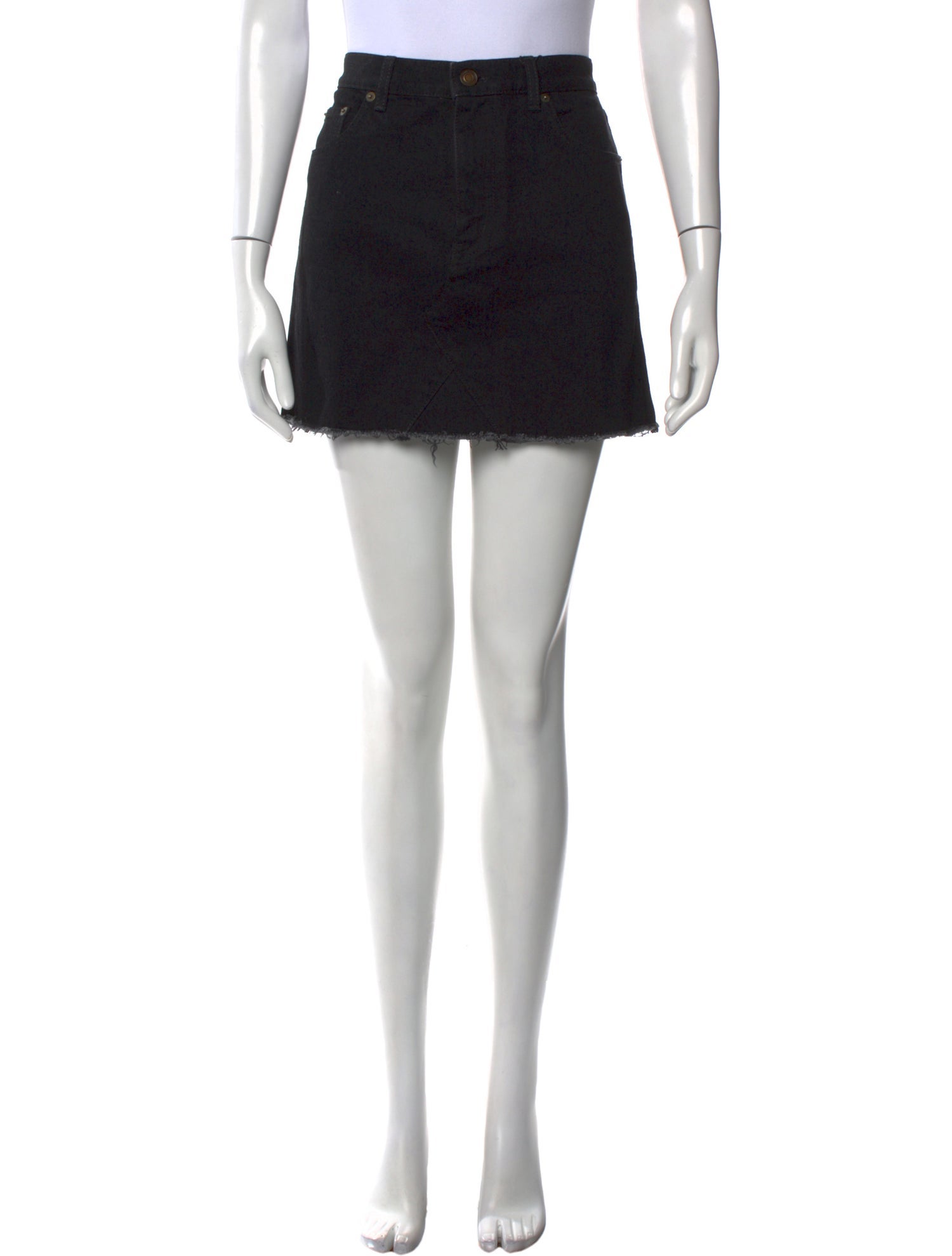 Saint Laurent Raw-Edge Trim Mini Skirt w/ Tags