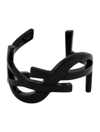 Saint Laurent Lacquer Logo Cuff Bracelet