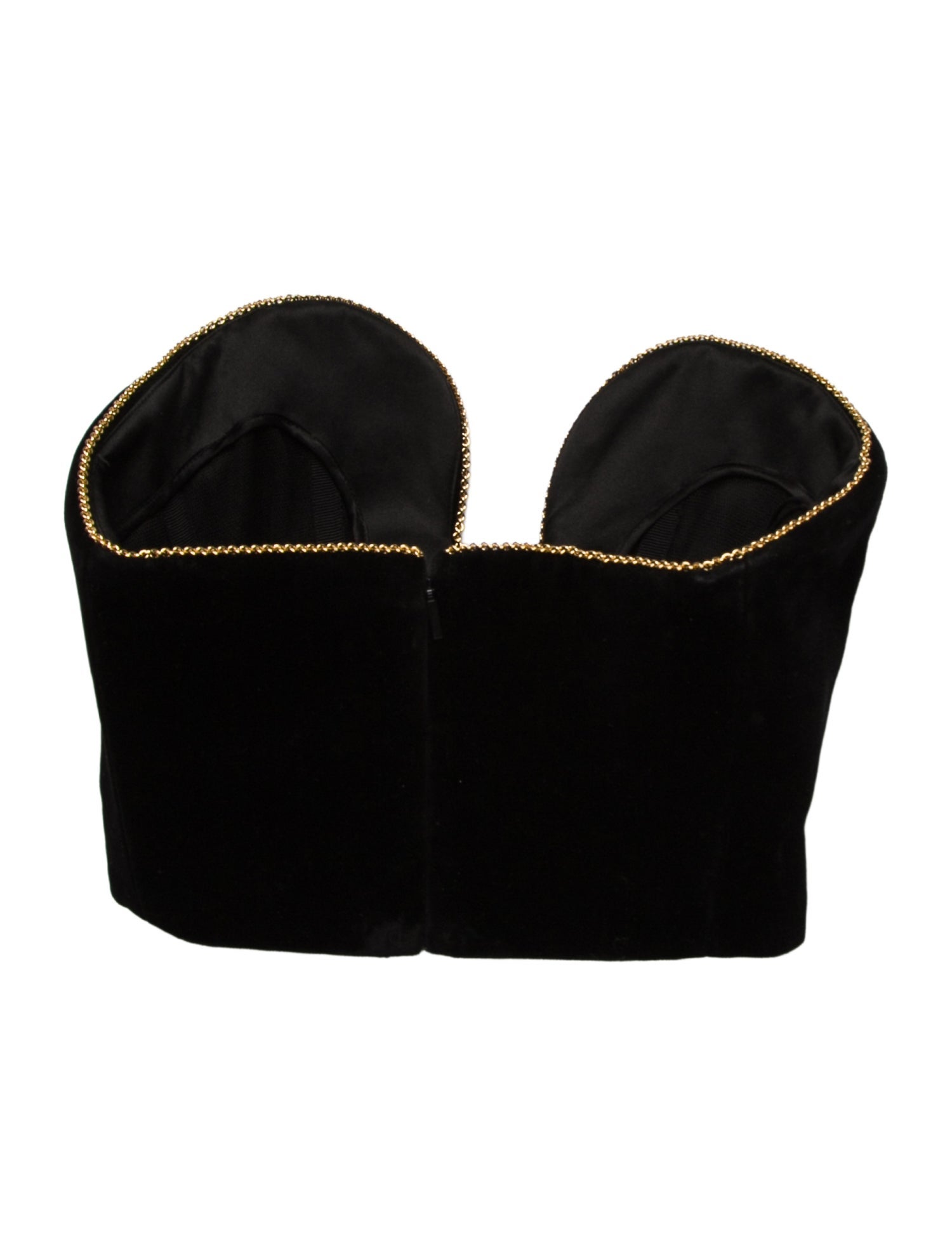 Saint Laurent Strapless Crop Top