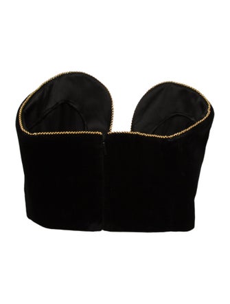 Saint Laurent Strapless Crop Top