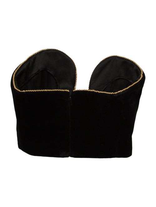 Saint Laurent Strapless Crop Top