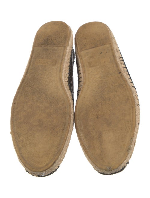 Saint Laurent Leather Studded Accents Espadrilles