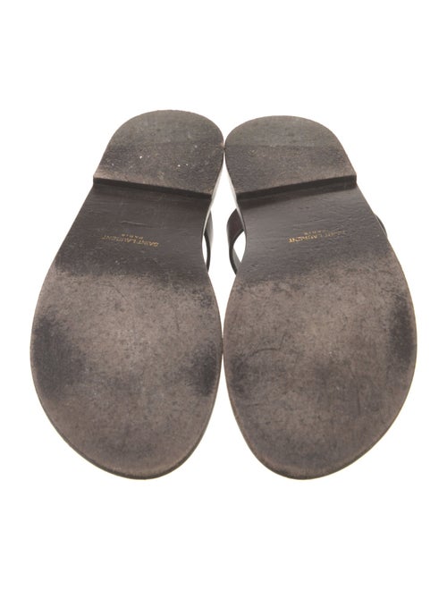 Saint Laurent Leather Flip Flops