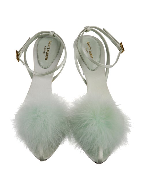 Saint Laurent Satin Crystal Embellishments Sandals
