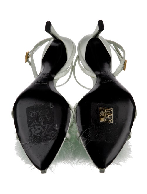 Saint Laurent Satin Crystal Embellishments Sandals