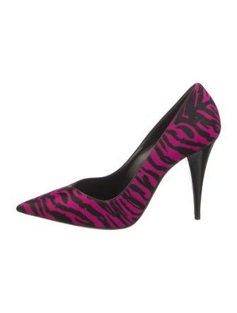 Saint Laurent Ponyhair Animal Print Pumps
