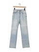 Saint Laurent High-Rise Straight Leg Jeans