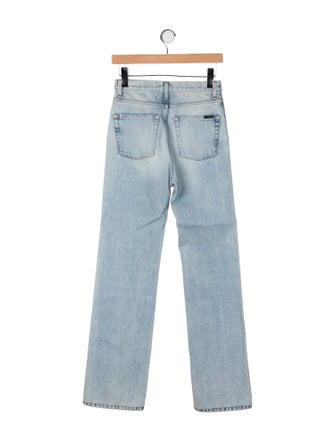 Saint Laurent High-Rise Straight Leg Jeans