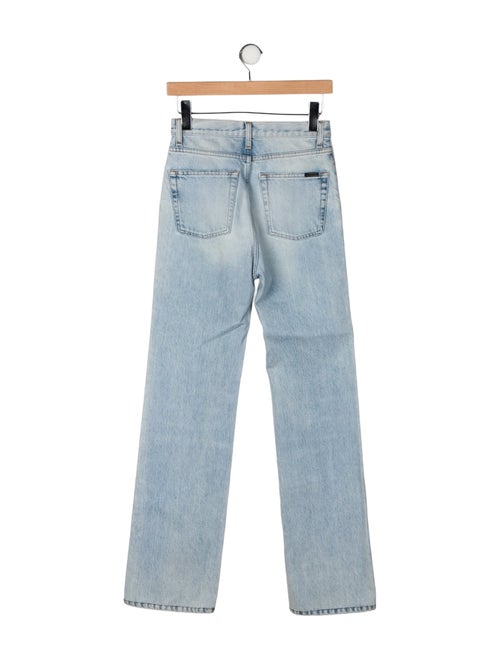 Saint Laurent High-Rise Straight Leg Jeans