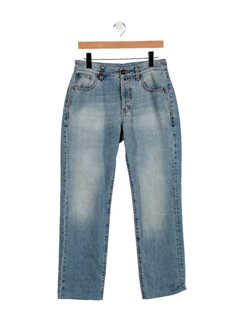 Saint Laurent High-Rise Straight Leg Jeans