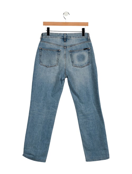 Saint Laurent High-Rise Straight Leg Jeans