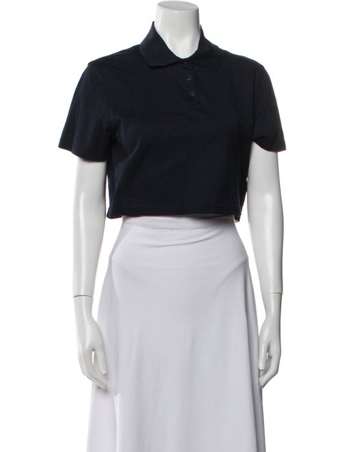 Saint Laurent Short Sleeve Crop Top