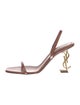 Saint Laurent Opyum Leather Slingback Sandals