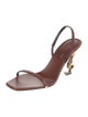 Saint Laurent Opyum Leather Slingback Sandals