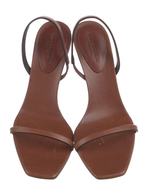 Saint Laurent Opyum Leather Slingback Sandals