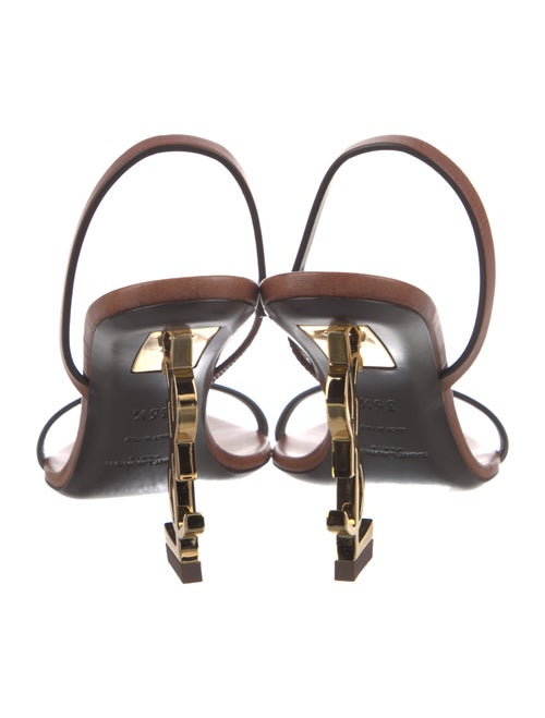Saint Laurent Opyum Leather Slingback Sandals