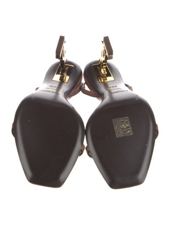 Saint Laurent Opyum Leather Slingback Sandals