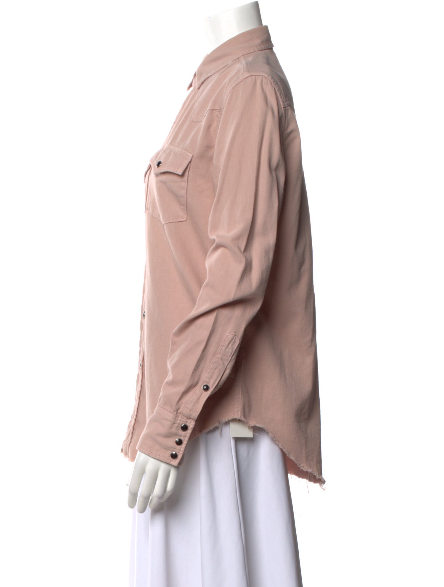 Saint Laurent Long Sleeve Button-Up Top