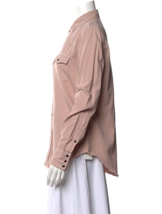 Saint Laurent Long Sleeve Button-Up Top