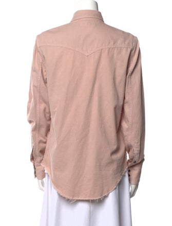 Saint Laurent Long Sleeve Button-Up Top