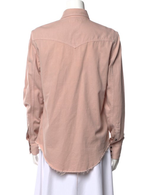 Saint Laurent Long Sleeve Button-Up Top