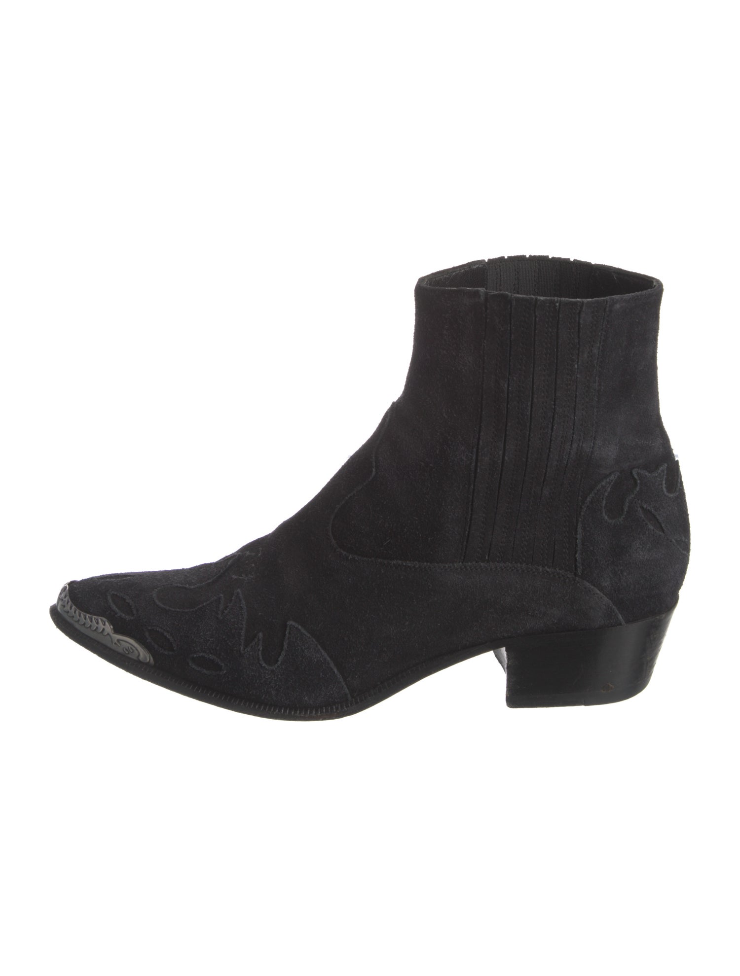 Saint Laurent Suede Western Boots