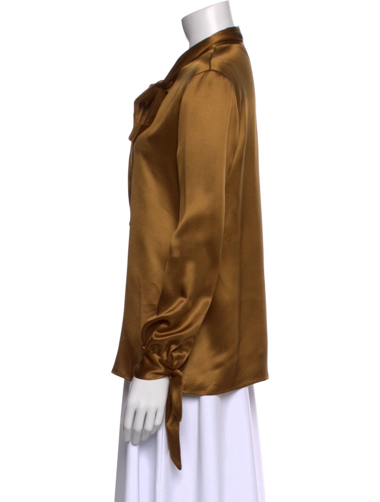 Saint Laurent Silk Long Sleeve Blouse