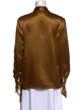 Saint Laurent Silk Long Sleeve Blouse