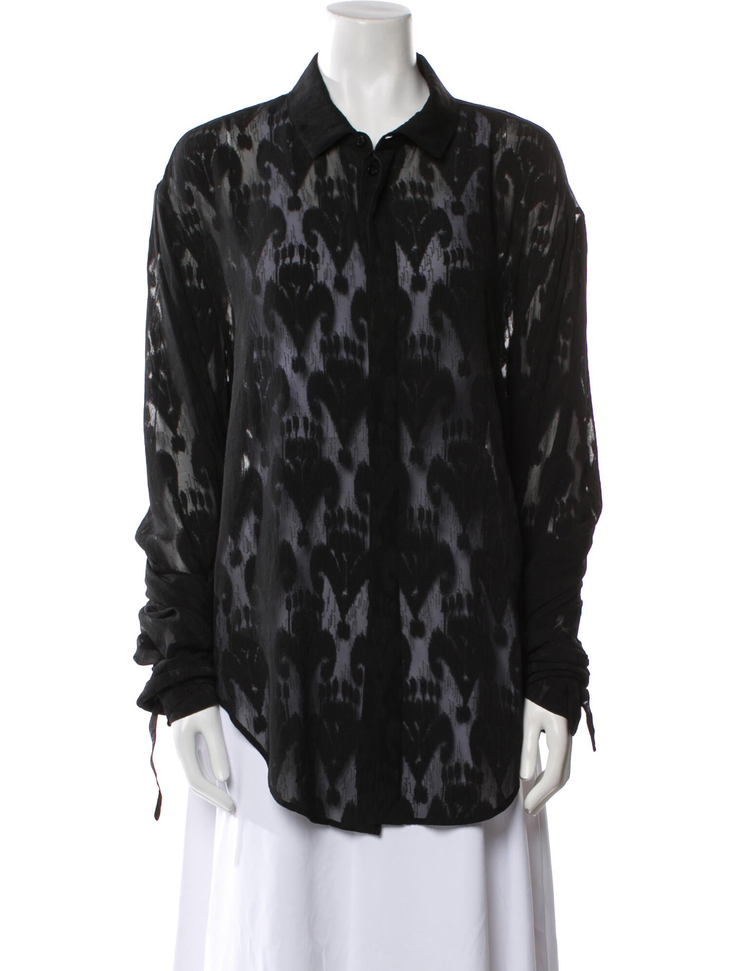 Saint Laurent 2022 Sheer Button-Up Top