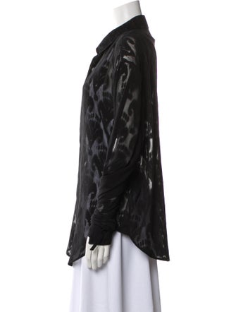 Saint Laurent 2022 Sheer Button-Up Top